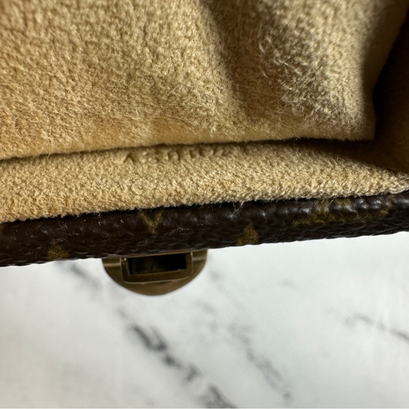 Louis Vuitton Monogram Ring Box Trunk Case LV Mini Clutch Gold Vintage Brown - Picture 13 of 15